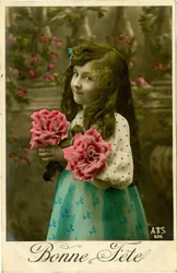 Carte postale Bonne fête, 1908